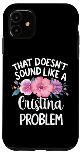 Cristina Personalized Cute Flower Girls Cristina Name スマホケース iPhone 11 用