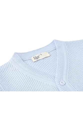 Image of Lilax Baby Boys Basic Long Sleeve V-Neck Classic Knit Cardigan Sweater