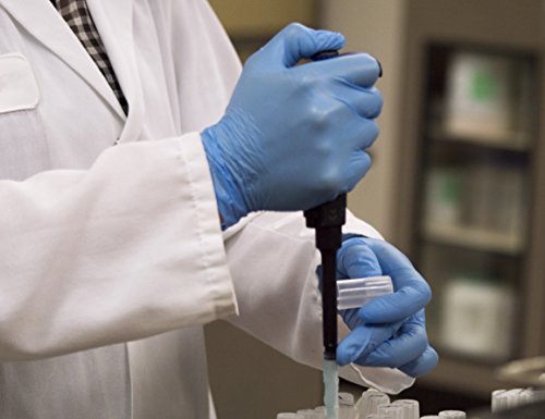 Supplymaster Smblne3L Blue Nitrile Exam Disposable Gloves - 3 Mil, Powder Free, Non-Sterile, Latex Free, Textured, Ambidextrous, Large, Case Of 400 #TOP6