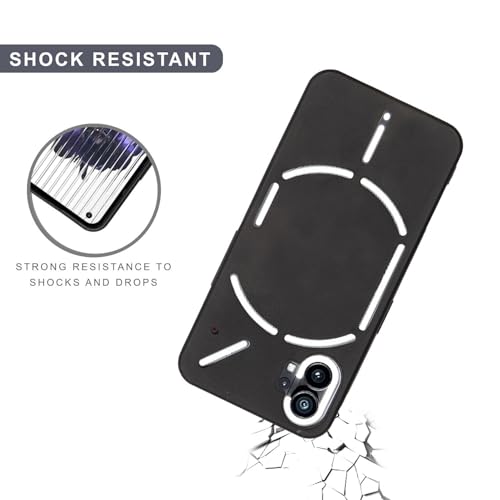 Image of SPRIG Compatible with Nothing Premium 1 Premium FlexTone (TPU) Back Cover Drop Tested Shock Proof Mobile Case for Men, Women, Boys and Girls with Camera Protection (Black)