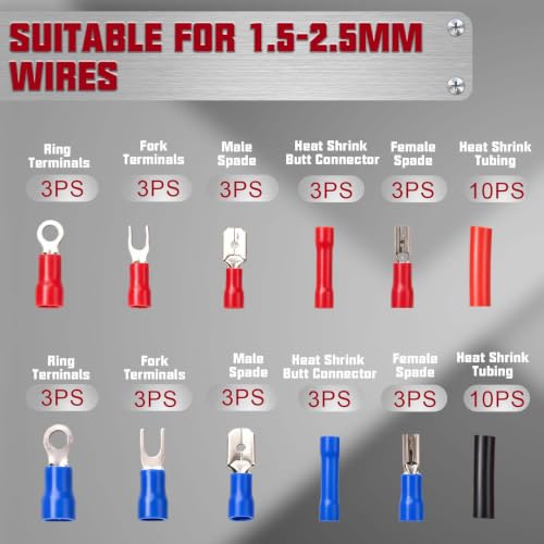 Image of 4-in-1 Multi Purpose Electricians Pliers with Wire Cutter, Crimper, Gripper, Stripper| Compact Wire Stripper Terminals Kit| Crimping Tool for 12-20AWG Insulated & Non-Insulated Wires