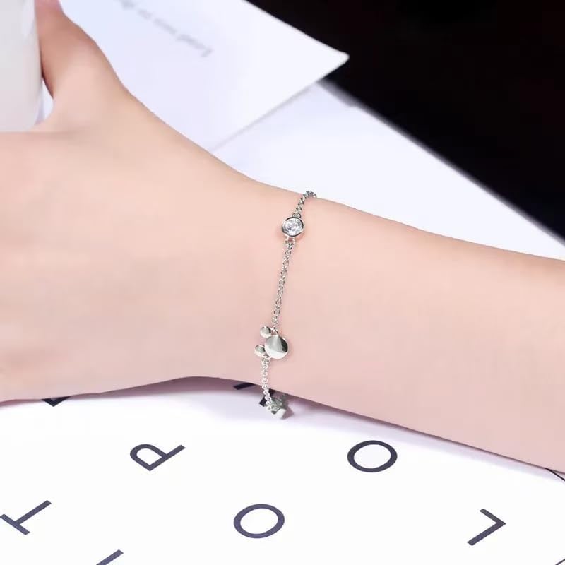 Mouse Bowknot Butterfly Bracelet Cubic Zirconia Adjustable Chain Hand Wrist Bracelets Cute Jewelry Gifts for Women - Image 2