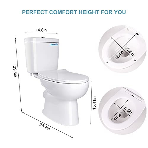 700Watt Macerating Toilet,Dual Upflush Toilet For Basement,Two Piece Toilet With Round Toilet Bowl Toilet Seat,Macerator Pump With 4 Water Inlets For Bathroom, Sink, Toilet, Water Disposal #TOP6