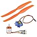 L-Yune,bolt 1set RC A2217 1250KV Brushless Motor 40A ESC SG90 9G Micro Servo 8060 Propeller for RC Flugzeug Drone Ersatzteile Brushless Motor Set (Größe : Gelb)