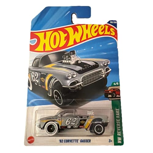Hot Wheels Corvette 62 Gasser en escala 1:64 gris miniatura 1