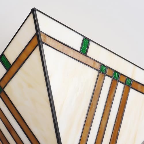 Image of DAYCENT Tiffany Ceiling Light with Stained Glass Shade 3-Light