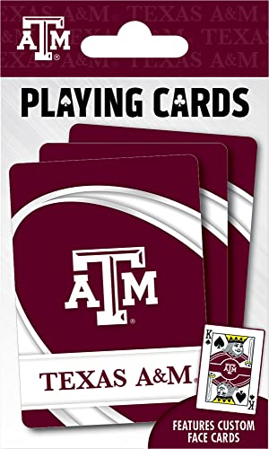 Image of MasterPieces Family Games - NCAA Texas A&M Aggies Playing Cards - Officially Licensed Playing Card Deck for Adults, Kids, and Family