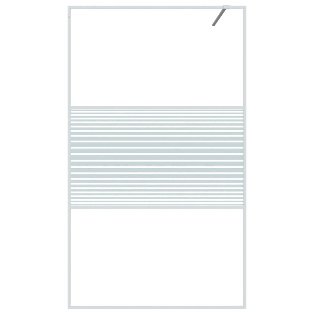 Nowoczesna ścianka prysznicowa do łazienki z bezpiecznego szkła ESG przegroda prysznicowa 5 mm i regulowana rama aluminiowa do kabiny prysznicowej z przezroczystego szkła 115 x 195 cm w kolorze białym