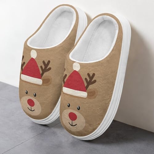 Soft House Slippers for Women Comfortable Fuzzy Scuff Ladies Bedroom Slippers with Anti-Skid Rubber Sole4