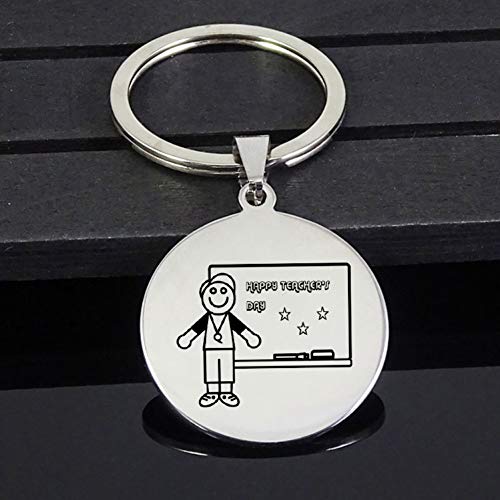 Preisvergleich Produktbild GMTEXTILES Happy Teacher's Day Schlüsselbund Disc Schlüsselbund Schmuck