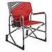MacSports C2163A-100 MacRocker Foldable Outdoor Rocking Chair | Collapsible Folding Rocker Springless Rust-Free Anti-Tip Guard for Camping Fishing Backyard | Weight Capacity up to 225 lbs - Red