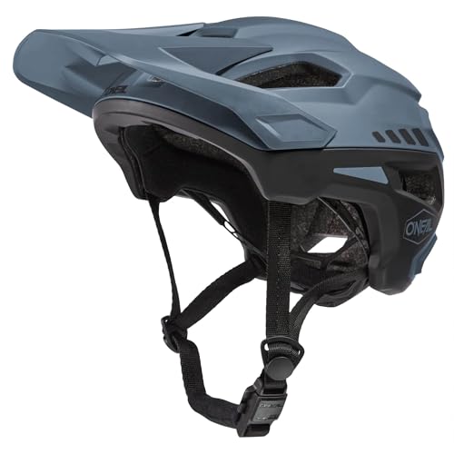 O'NEAL Casco de Bicicleta I Casco de Bicicleta de Montaña con Orificios de Ventilación I Certificación de Seguridad EN1078 I Casco Trailfinder Split V.20 I Casco MTB | Gris/Negro | Talla L/XL