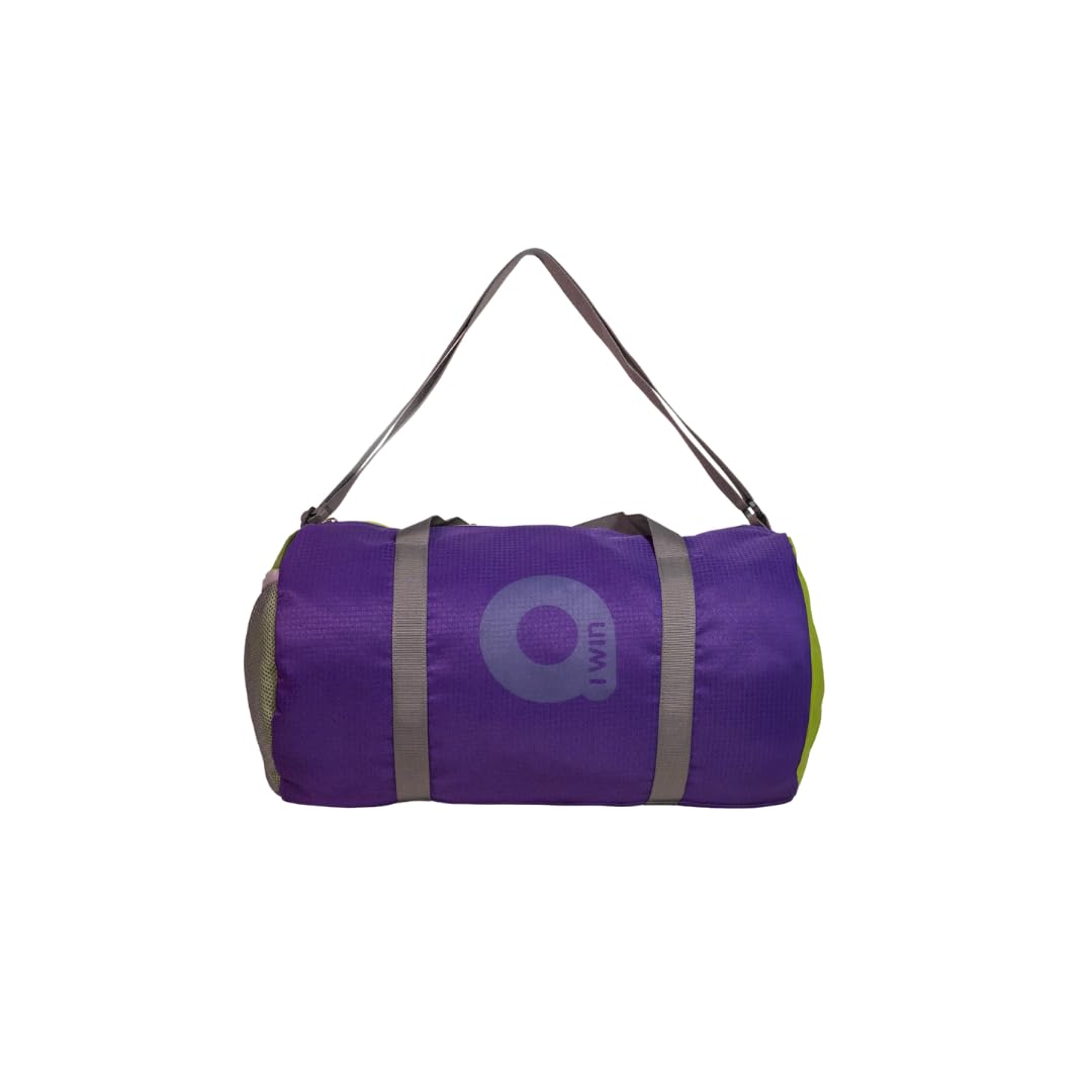 Aivin Booster 1.0 Duffle Bag | 18L Ultra Lightweight, Compact Gym & Travel Bag | Dual Tone Water-Resistant Textured Poly Fabric | Sports, Fitness, and Carry Bag (Purple, 18 Litre)
