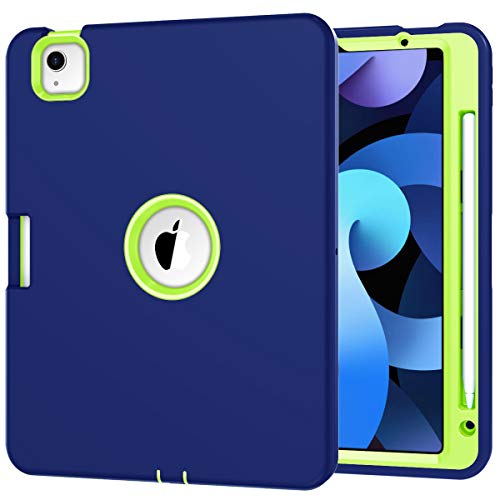 Hocase For Ipad Pro 11" 2022 Case, Ipad Air 5/4 Case, Heavy Duty Shockproof Soft Silicone Rubber+Hard Pc Hybrid Protective Case For Ipad Pro 11" 4Th/3Rd/2Nd/1St Gen & Ipad Air 5Th/4Th Gen - Navy Blue #TOP17