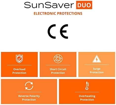 Miniatura 4 de Morningstar SunSaver Duo 25A PWM Controlador de carga solar (SSD-25RM) - Regulador de panel solar para dos baterías de 12 V, ajustes de carga