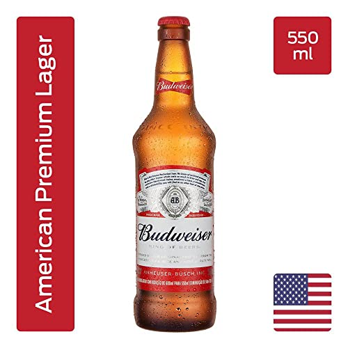 Cerveja Budweiser, Garrafa, 550ml