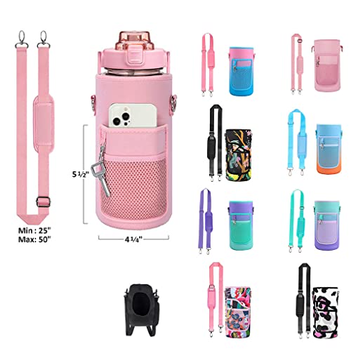 irene inevent Capa para garrafa de água portátil Bolsa para caminhada Suporte para telefone Frasco a