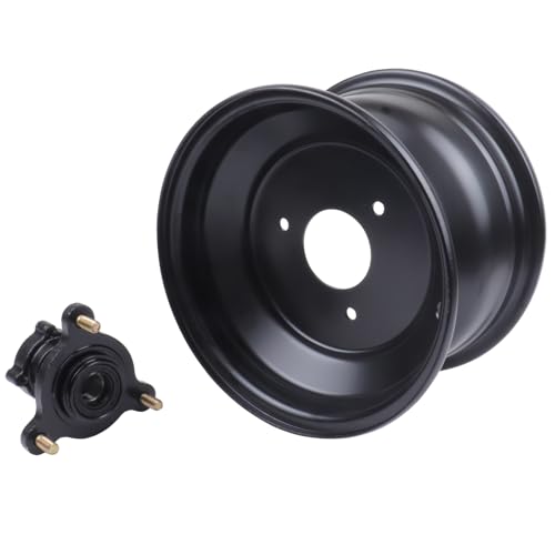 8 inch Front Wheel Rim Hub with 3 Holes Fits for 19x7.0-8 Tires Most ATV Go Kart Off-Road Dirt Pit Bike Quad Dirt Bikes (3 Holes 8\" ATV Wheel Rim) - Thumbnail 4