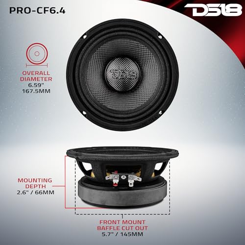 image for DS18 PRO-CF6.4 6.5” Motorcycle & Motorsports Loudspeaker with Water 
