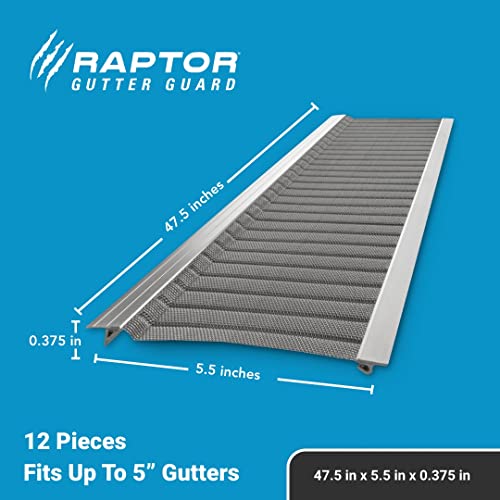 Stainless Steel Micro-Mesh, Raptor Gutter Guard: A Contractor-Grade Diy Gutter Cover That Fits Any Roof Or Gutter Type-48Ft To A Box And Fits A 5" Gutter. #TOP4