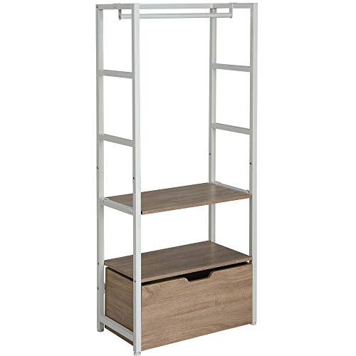 ワイエムワールド ハンガーラック スリム 引き出し付