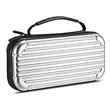 スイッチ ケース Switch 有機ELモデル対応 switch キャリングケース ハードポーチ 収納バッグ ゲームカード 10枚収納 大容量 防塵 防汚 耐衝撃 全面保護型 シルバー