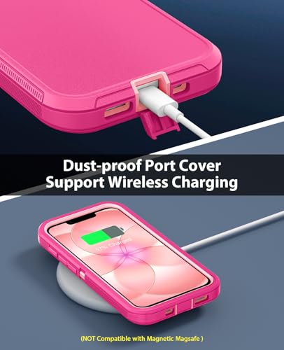 Coque iPhone 17e Jelanry rose double couche antichoc blindée robuste 6,1 pouces