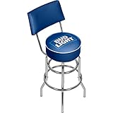 Bud Light Padded Swivel Bar Stool with Back
