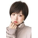 [ブライトララ] ウィッグ ショート フルウィッグ ボブ 自然 ウイッグ 男装 ショートヘア ショートボブ hf1284-CR-M
