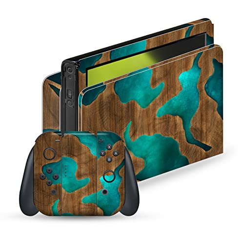 Skin Nintendo Switch OLED art vinyle Aqua Mix par Alyn Spiller