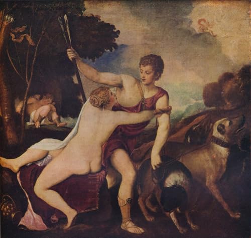 Graffiti Art Mural Vénus et Adonis Poster Grand Format pour Décoration Salon Moderne 60x90