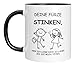 Produktbild TASSENTICKER Tasse Mit Spruch Deine Fürze Stinken - Bestes Kaffeetassen Für Ihn lustige geschenke für männer - Furzen Büro Becher Geschenk - Spülmaschinenfeste Kaffeebecher - Weiß/Schwarz MUG2123