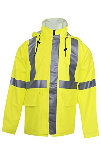 Authentic Crazy Deals National Safety Apparel R30RL06XL Arc H2O FR Rain Jacket, Class 3, X-Large, Fluorescent Yellow