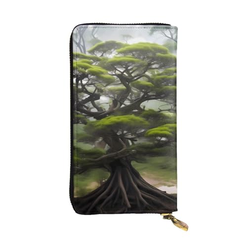 Leather Wallet - Stylish and Durable Wallet for Women with Multiple Compartments and Zipper Design The dense sycamore tree Picture