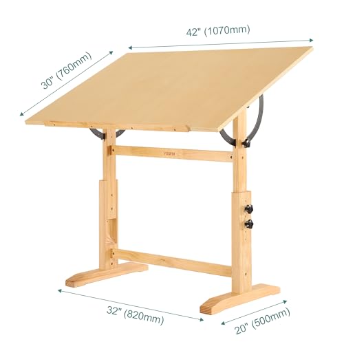 image for VISWIN Wood Drafting Table for Adults, 30