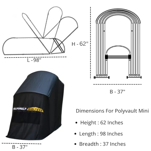 Image of Polyvault Mini for Triumph | Durable Design | Foldable Motorcycle Cover for Triumph Speed /Scrambler 400 | All Weather Protection | Protect Bike Against Dust, Dirt, Rats, UV Rays
