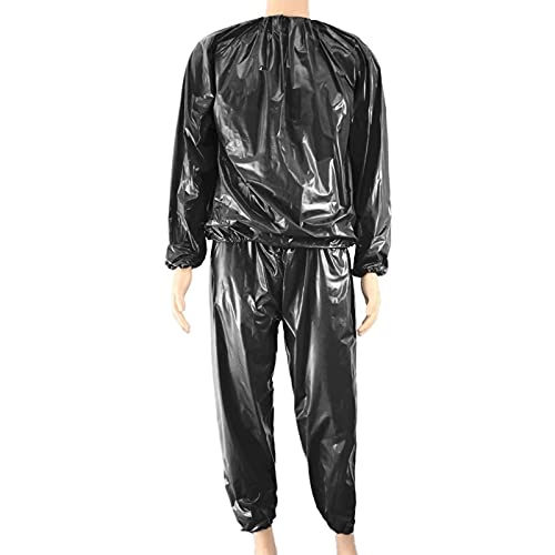 Yokbeer Ropa de Sauna de PVC para Hombre, Chándal para Perder Peso, Fitness, Correr, Ejercicio,...