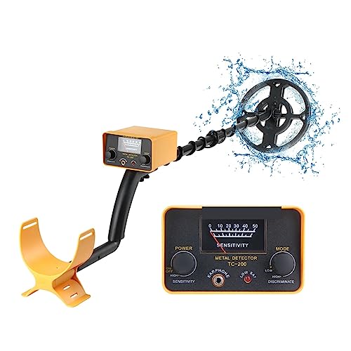Detector de Metales, Detector de Metales subterráneo Detector de Oro Altura Ajustable Cazador de Tesoros Puntero de posicionamiento preciso,para Aventuras al Aire Libre(TC-200)