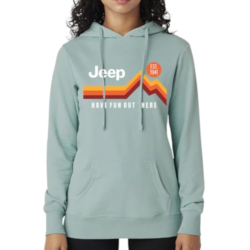 Jeep Have Fun Out There Ladies French Terry Hoodie | Trendy Women Hoodies Pullover - Seafoam Green