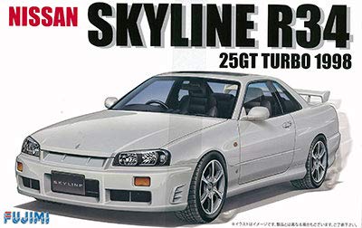フジミ模型 1/24 インチアップシリーズ No.124 ニッサン R34 スカイライン25GT ターボ1998 プラモデルID124