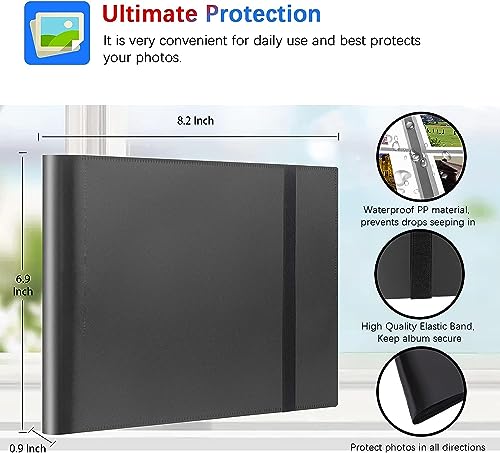 160 Pocket Photo Album for Fujifilm Instax Wide 400/300.Fits Polaroid Now/Now +/OneStep/OneStep 2 Instant Cameras,POP/Lab Instant Printer and i-Type/600/SX-70 film (Black) - Image 3