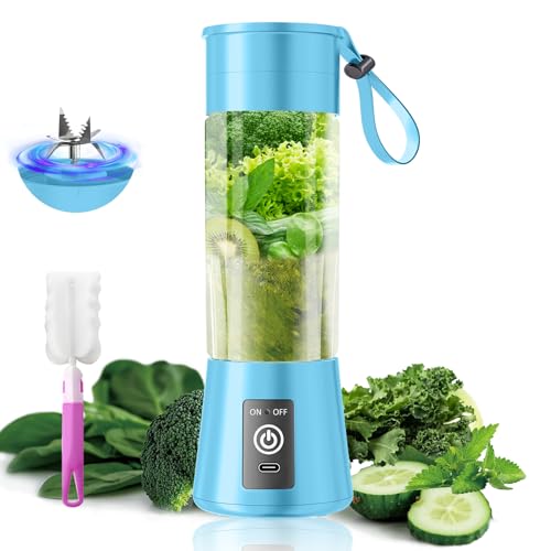 Image of Personal Blender for Shakes and Smoothies - 2026 New Upgrade Cordless Portable Blender USB Rechargeable, 380Ml BAP Free Cup, Freshly Squeezed for Picnic /Sports, 20000Rpm /Min Speed