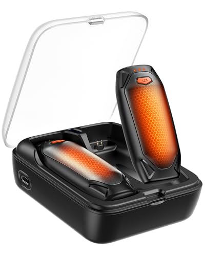 Kesguar Hand Warmers Rechargeable 14000mAh with Charging Case, 2 Pack Electric AI Hand Warmers,...