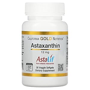 California Gold Nutrition Astaxanthin Featuring AstaLif® Pure Icelandic Astaxanthin – Support for Brain, Eye, Skin…
