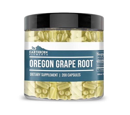 Earthborn Elements Oregon Grape Root 200 Capsules Pure & Undiluted No Additives