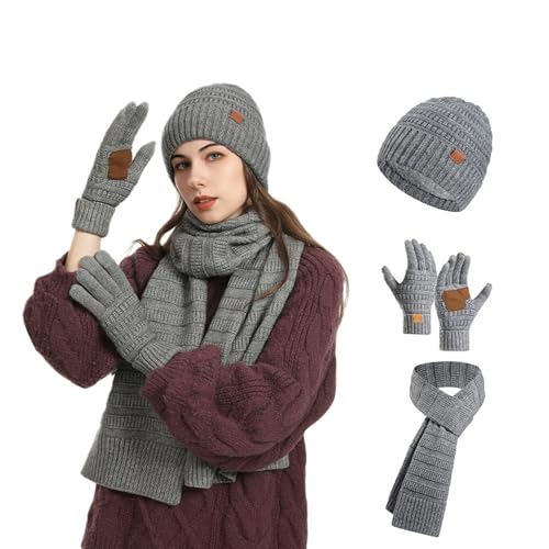 Gants chaud cache-cou bonnet écharpe homme femme hiver extensible