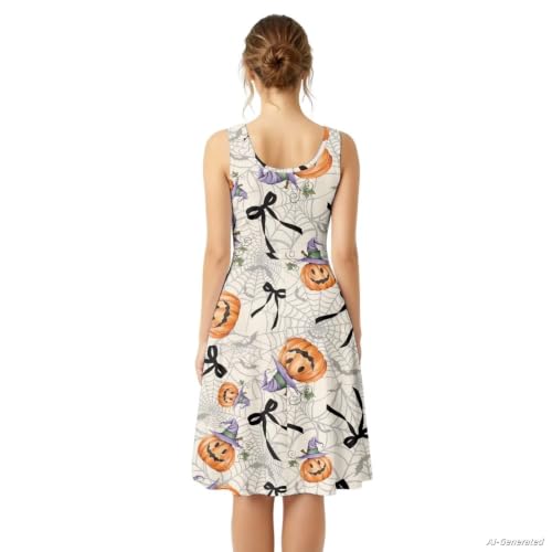 Image of Renewold Women's Sleeveless Tank Dress with Pockets, Casual Scoop Neck A-Line Sundress for Summer, Travel and Vacation