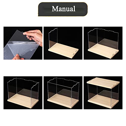 ACRLIE Vitrine pour Collection Object, Boîte Acrylique Présentoir 3 Etagere Transparente Support pour Figurine, Vitrine de Comptoir Anti-poussière Organisateur Boîte de Rangement pour Salon