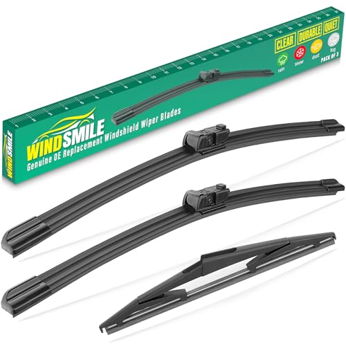Image of 26 inch 19 inch 10 inch Windshield Wiper Blades Replacement for Nissan Pathfinder 2022 2023 2024 2025 Premium All Weather Front Rear Wipers Set - OEM Quality (Pack of 3)