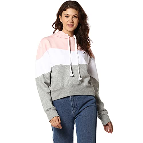 Image of Campus Sutra Women's Cotton High Neck Sweatshirt